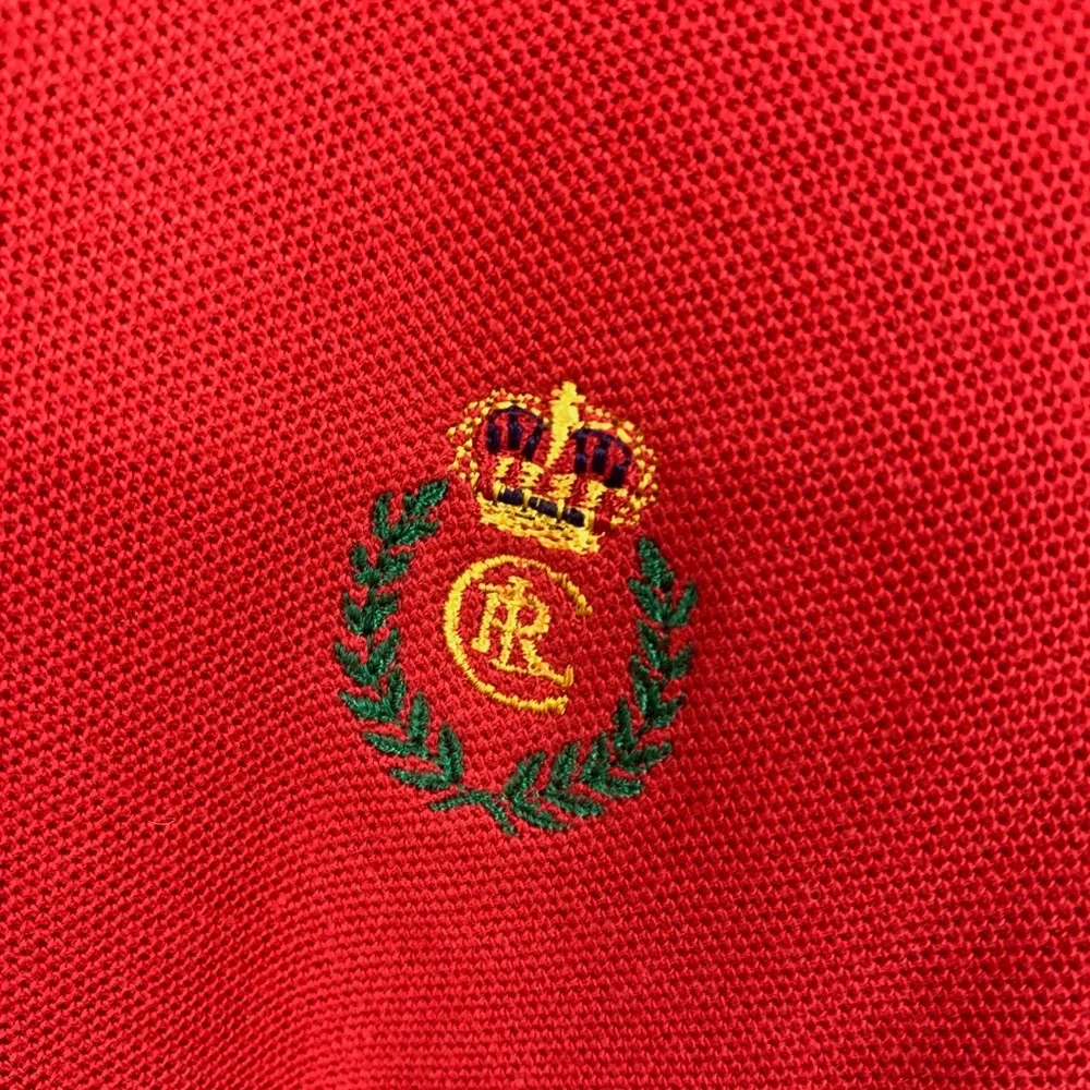 Vintage Chaps Ralph Lauren mens small polo crest red short sleeve Y2K preppy NEW